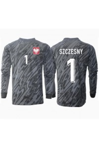 Fotbalové Dres Polsko Wojciech Szczesny #1 Brankářské Venkovní Oblečení ME 2024 Dlouhý Rukáv